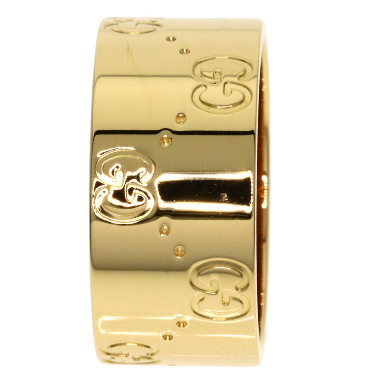 GUCCI Ring 18K Yellow Gold gold Icon wide # 13