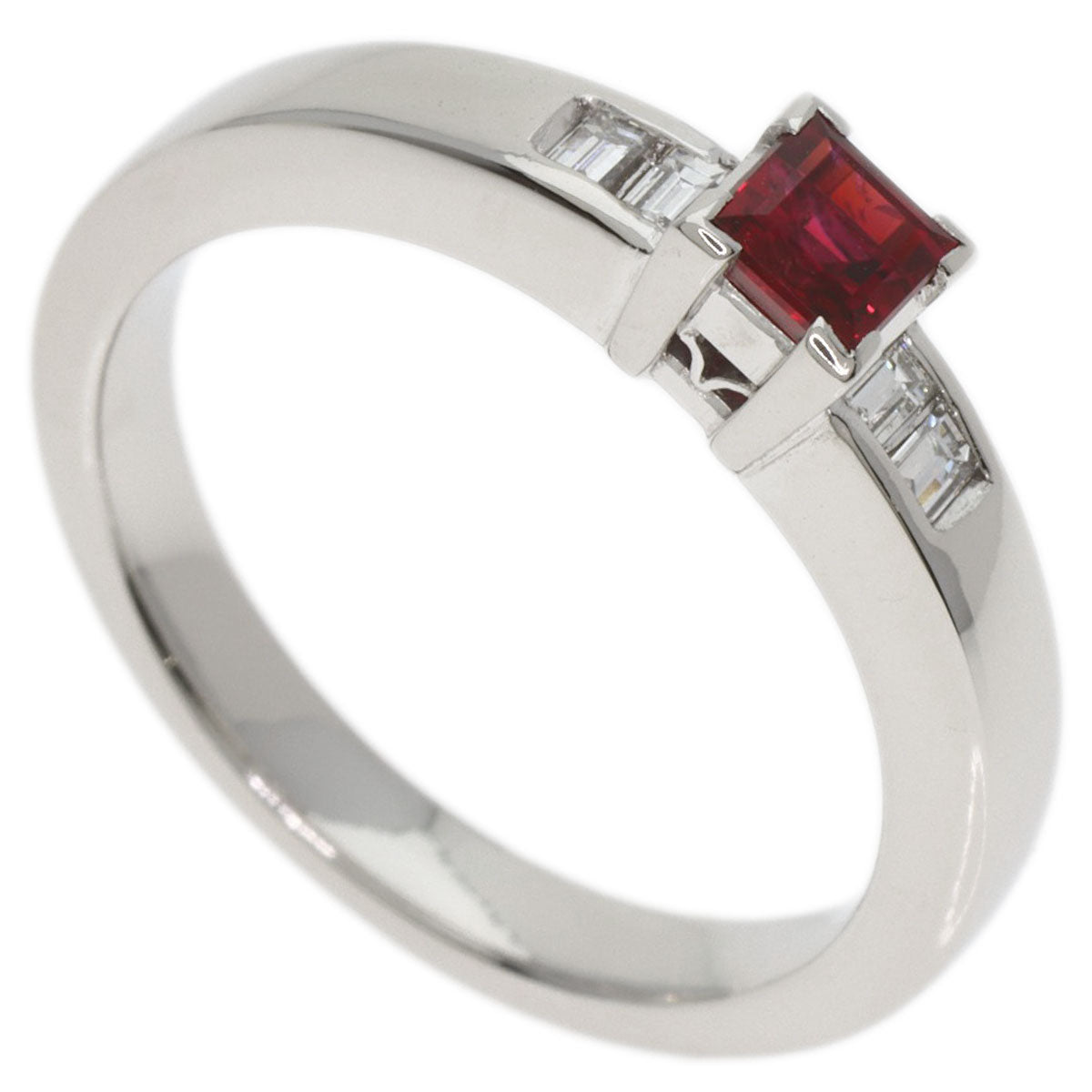 Dior Ring PT900 Silver Garnet diamond