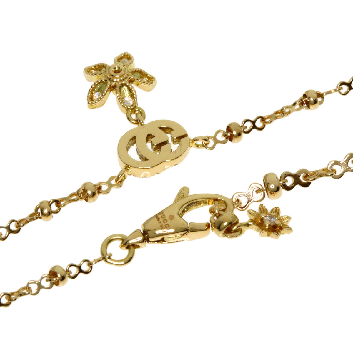 GUCCI Necklace 18K Yellow Gold gold Flora Diamond