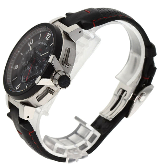LOUIS VUITTON Watches Mechanical Automatic Q1052 Stainless Steel Silver Tambour Chronograph GMT Evolution black dial