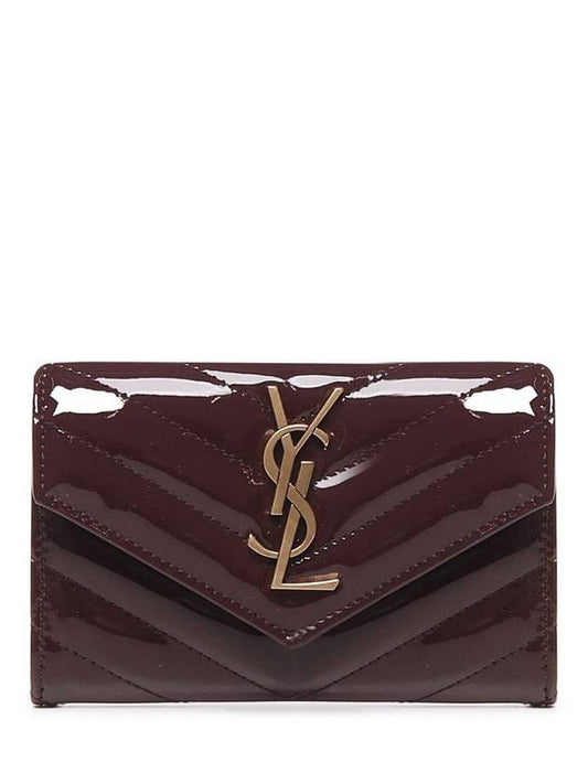 Luxury Saint Laurent Trending 2025 Cassandra Matelasse Half Wallet Red