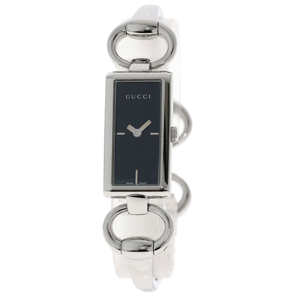 GUCCI Watches Quartz YA119 Stainless Steel Silver Square face black dial
