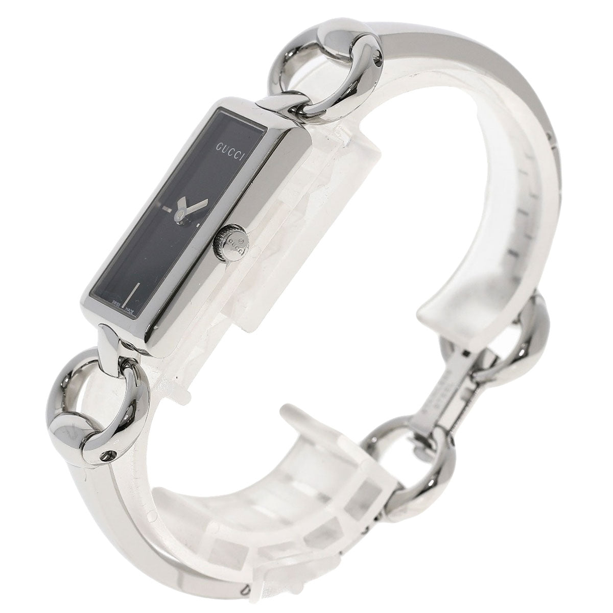 GUCCI Watches Quartz YA119 Stainless Steel Silver Square face black dial