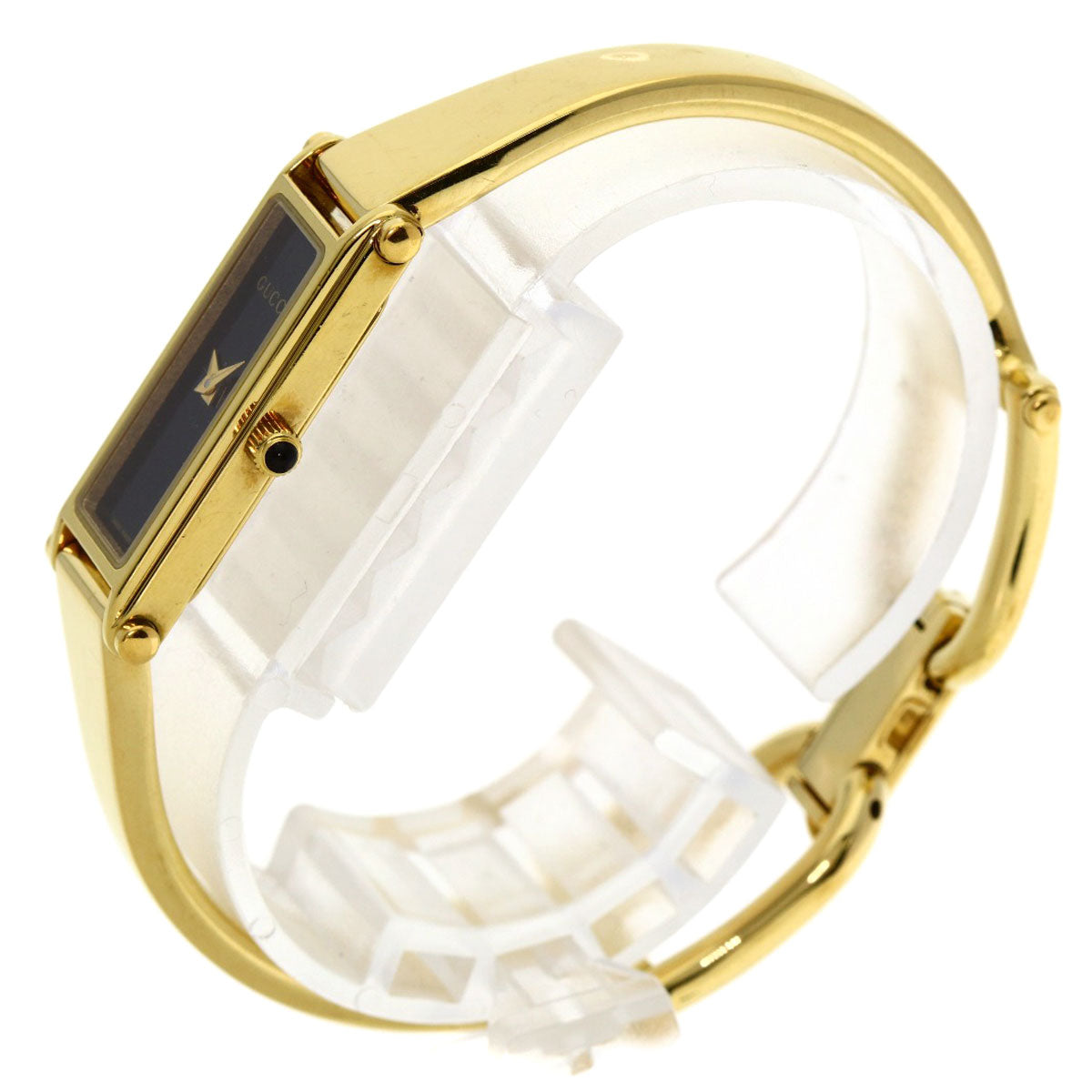 GUCCI Watches Quartz 1500L Gold Plated gold Square face black dial