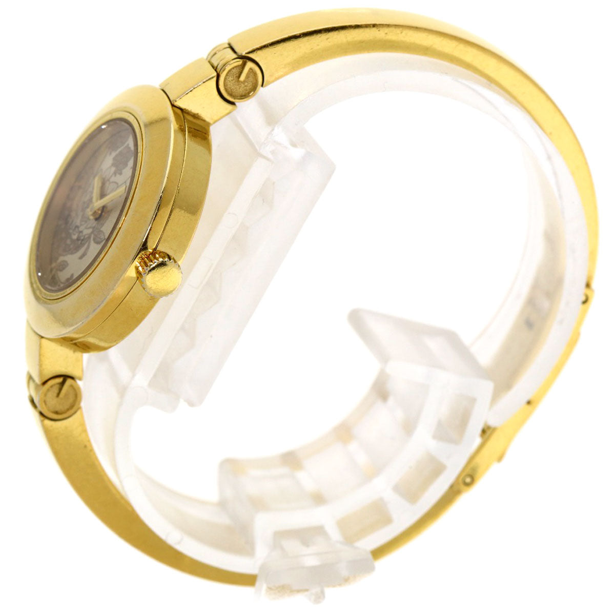 GUCCI Watches Quartz 105 Gold Plated gold Flora Round Face gold dial