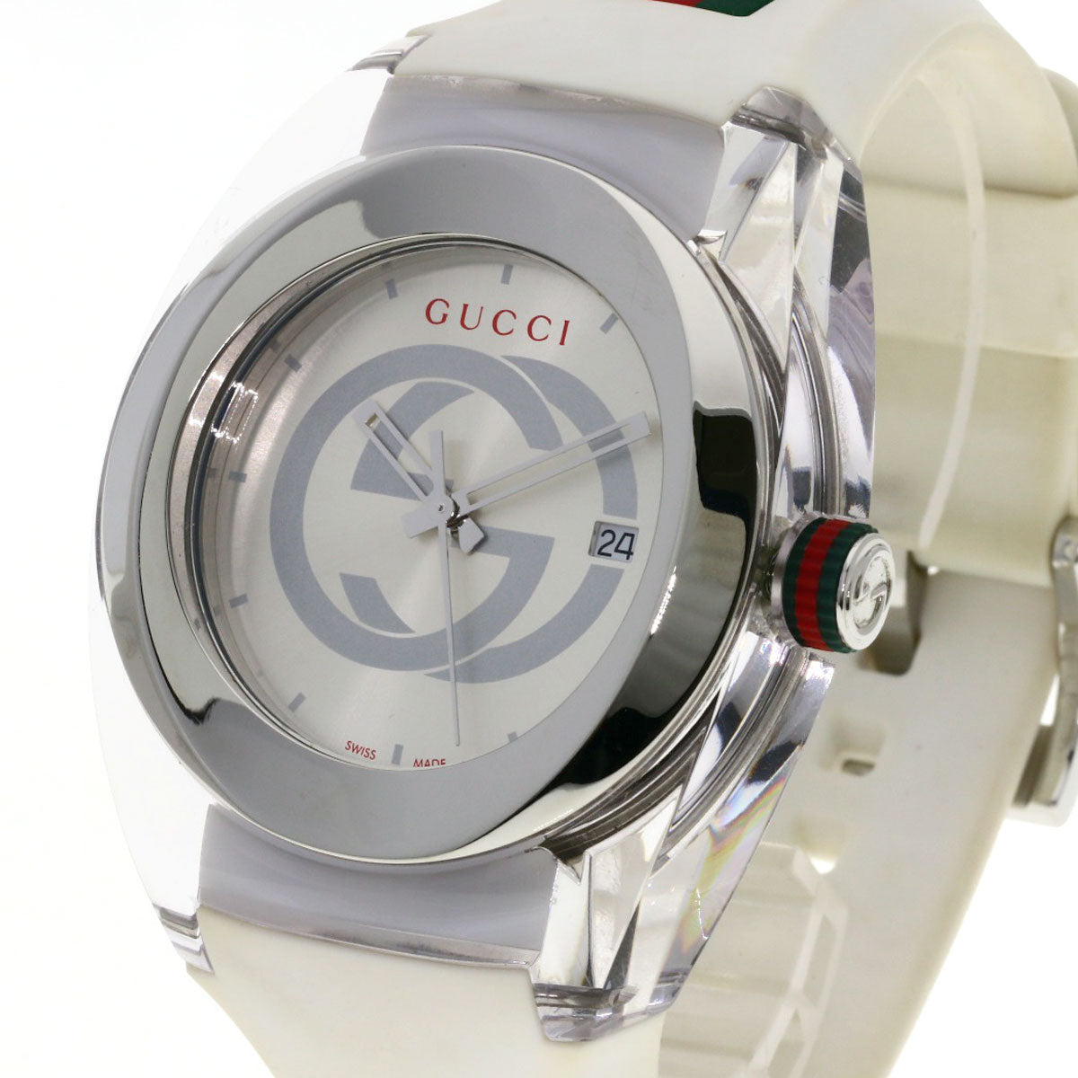 GUCCI Watches Quartz 137.1 Stainless Steel white SYNC Silver dial
