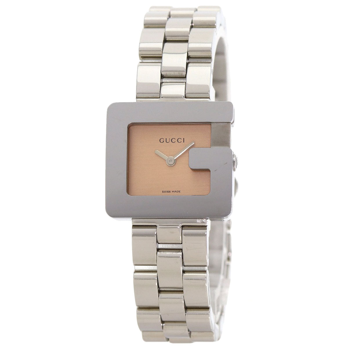 GUCCI Watches Quartz 3600L Stainless Steel Silver G square face pink dial