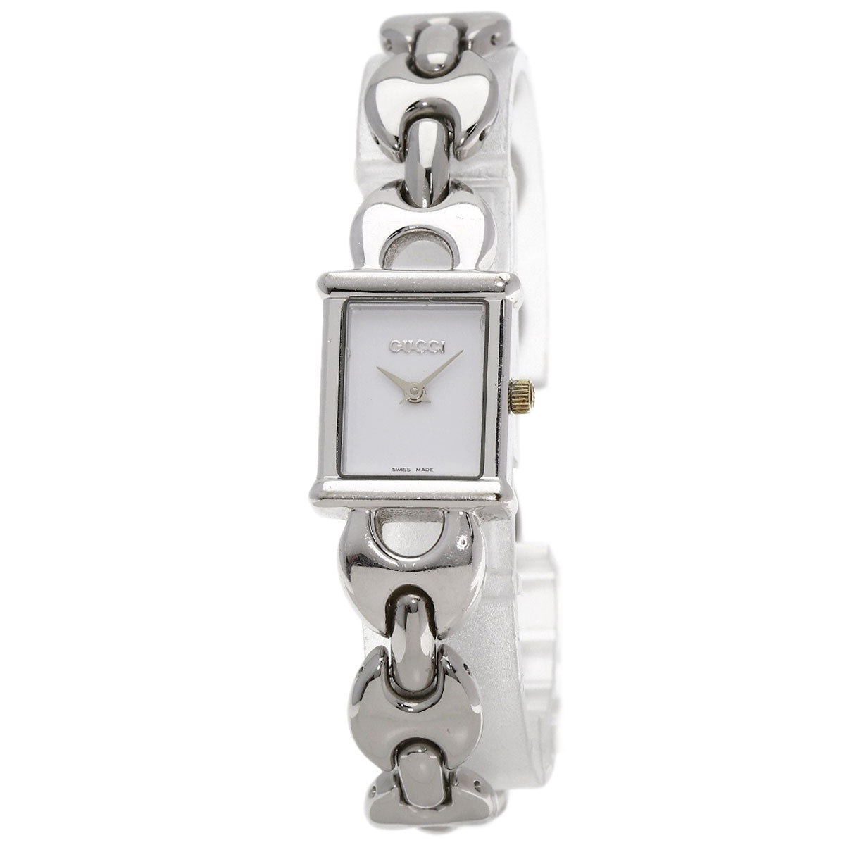 GUCCI Watches Quartz 1800L Stainless Steel Silver Square face white dial