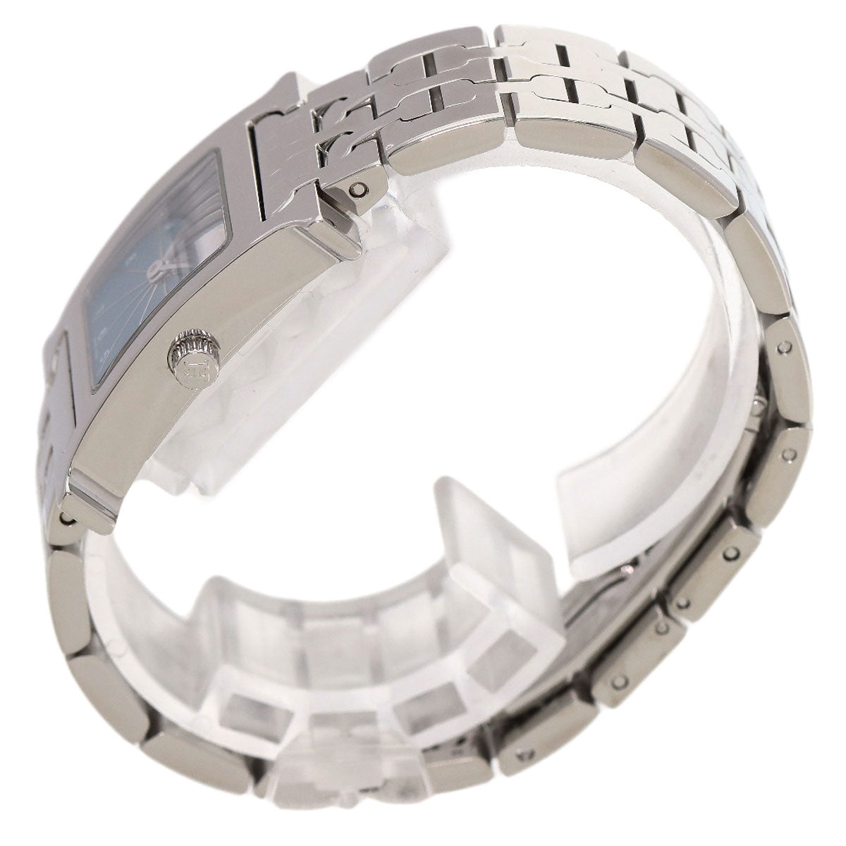 HERMES Watches Quartz HH1.210 Stainless Steel Silver H Watch Blue Gene Blue gene dial