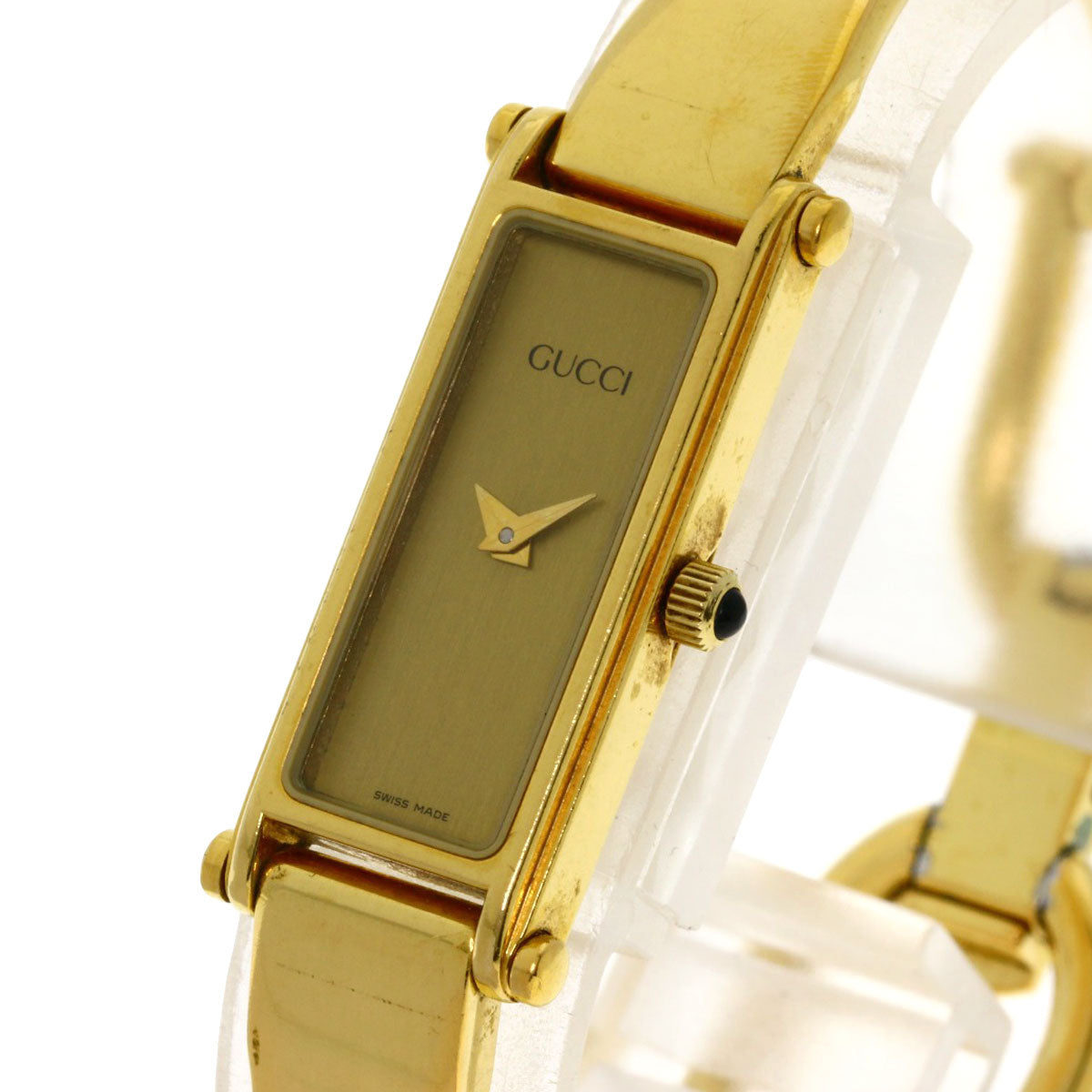 GUCCI Watches Quartz 1500L Gold Plated gold Square face gold dial