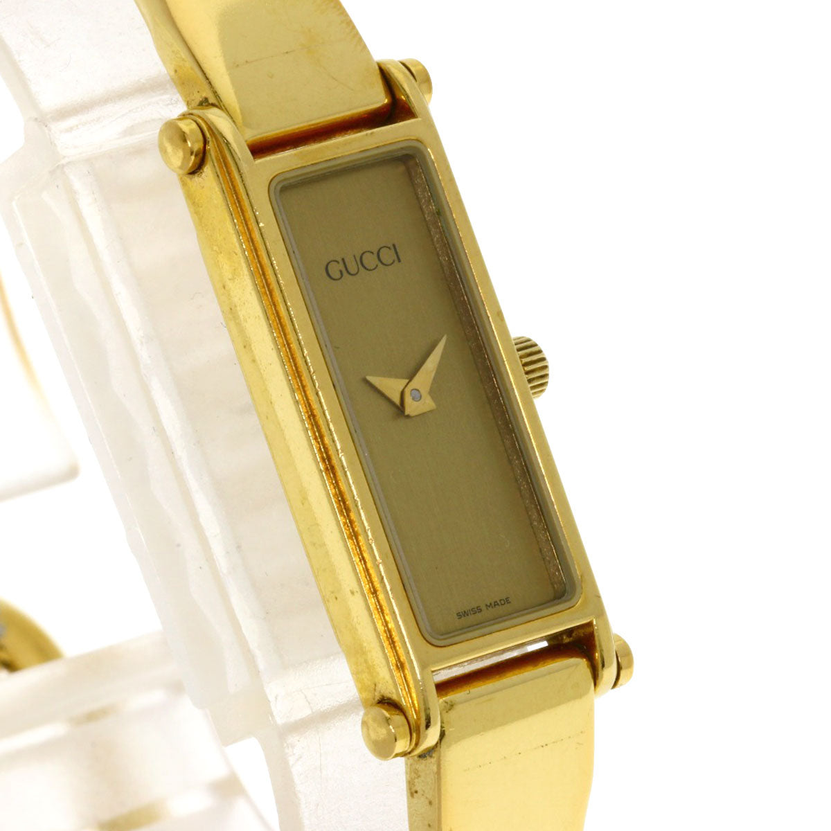 GUCCI Watches Quartz 1500L Gold Plated gold Square face gold dial