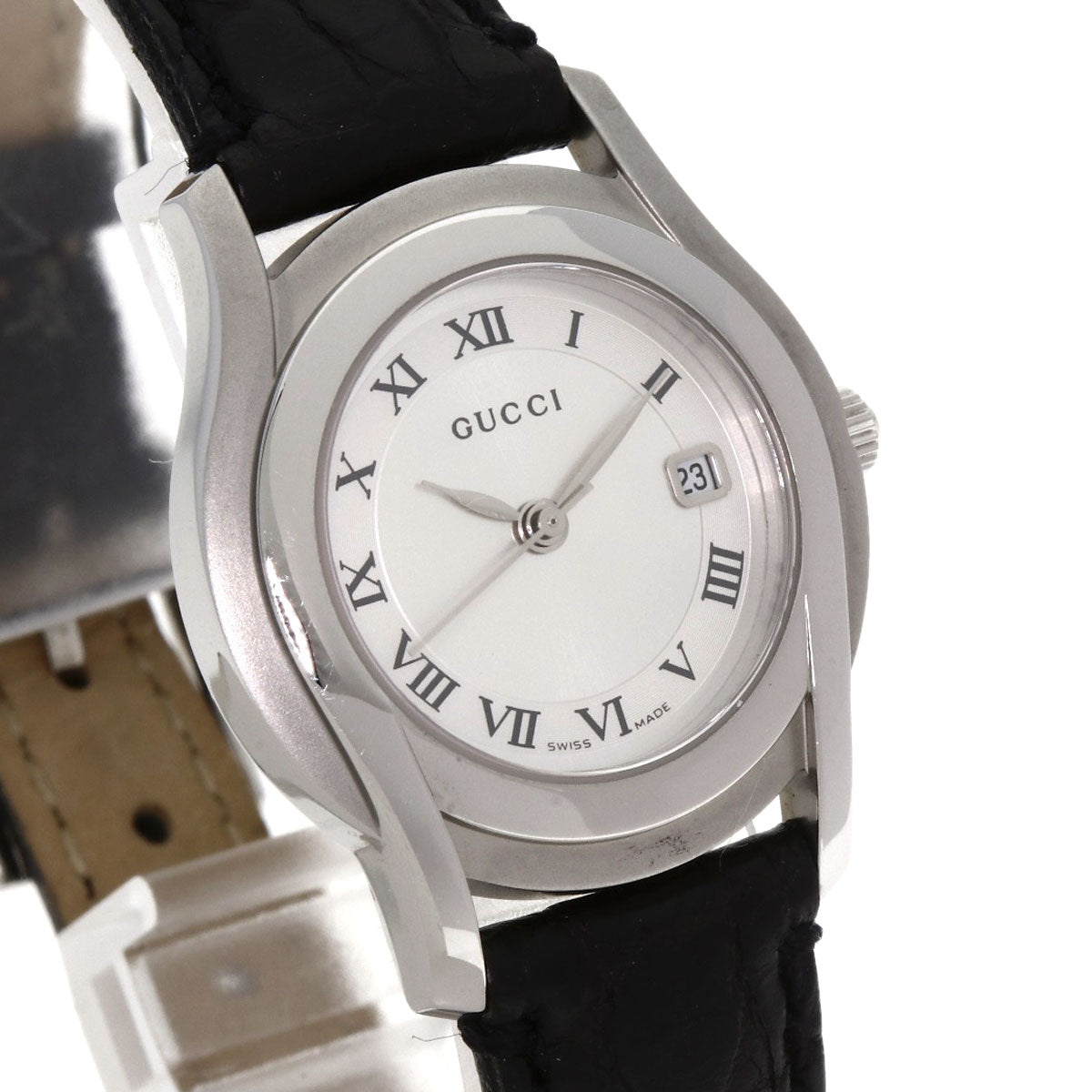 GUCCI Watches Quartz 5500L Stainless Steel Silver Round face Silver dial