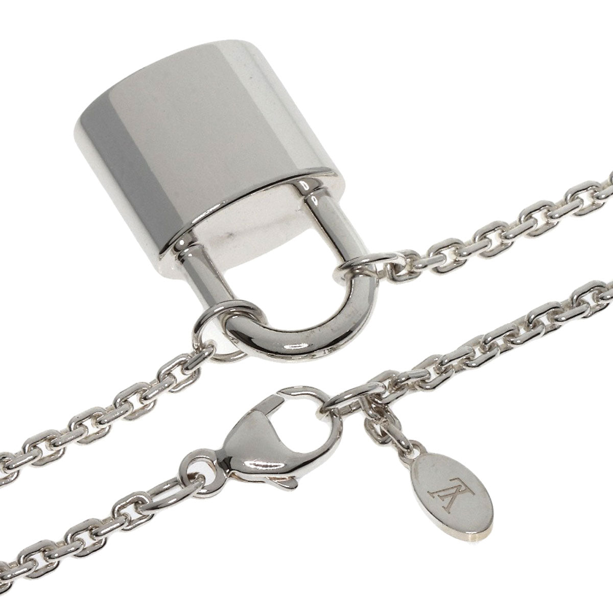 LOUIS VUITTON Necklace SV Silver Lockit Learn