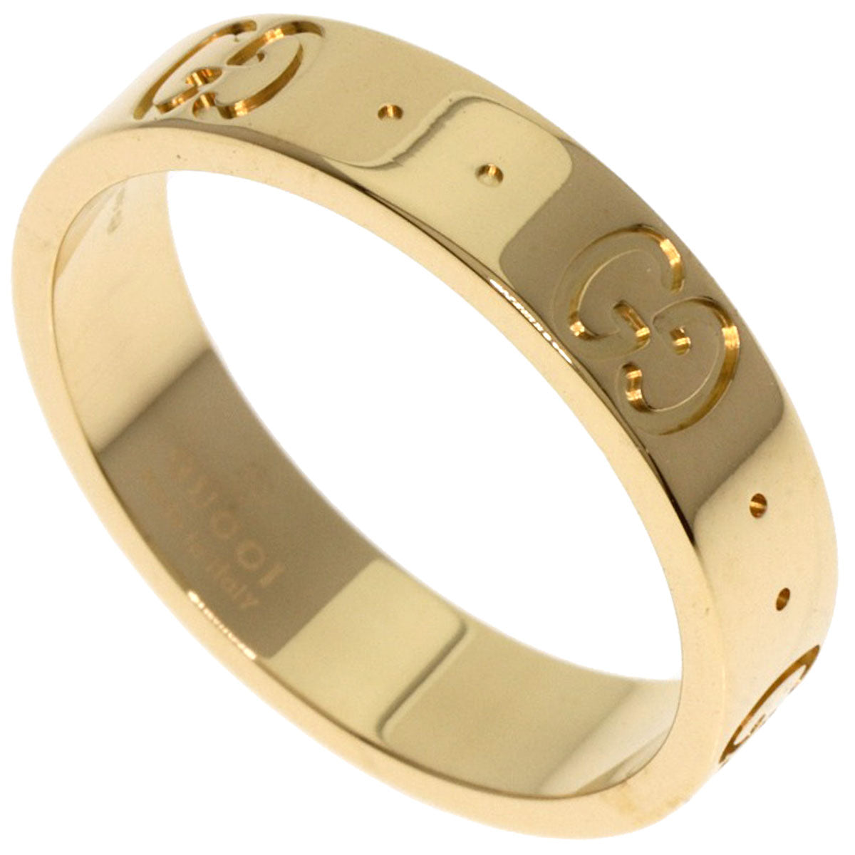 GUCCI Ring 18K Yellow Gold gold GG Icon #9