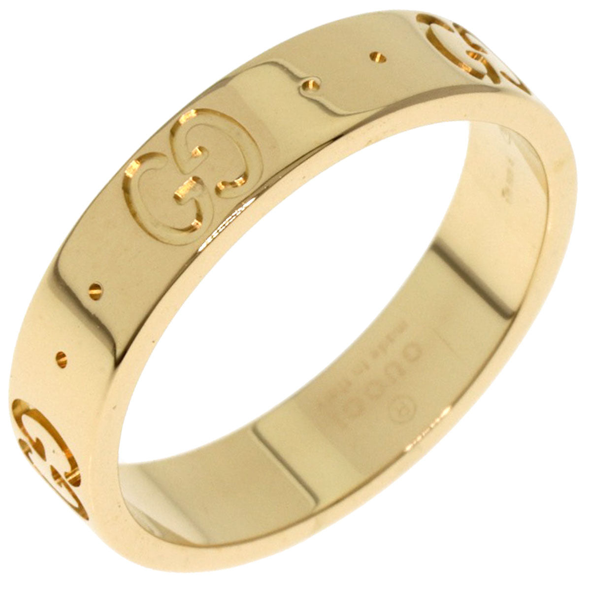 GUCCI Ring 18K Yellow Gold gold GG Icon #9