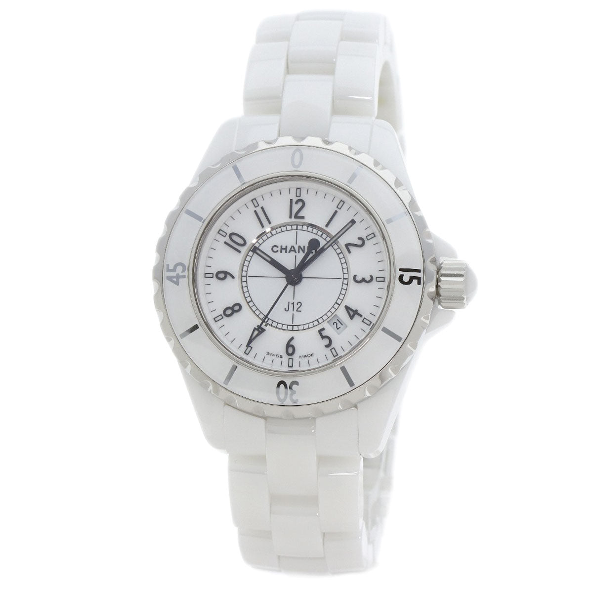 CHANEL Watches Quartz H0968 ceramic white J12 1.3" White Ceramic white dial