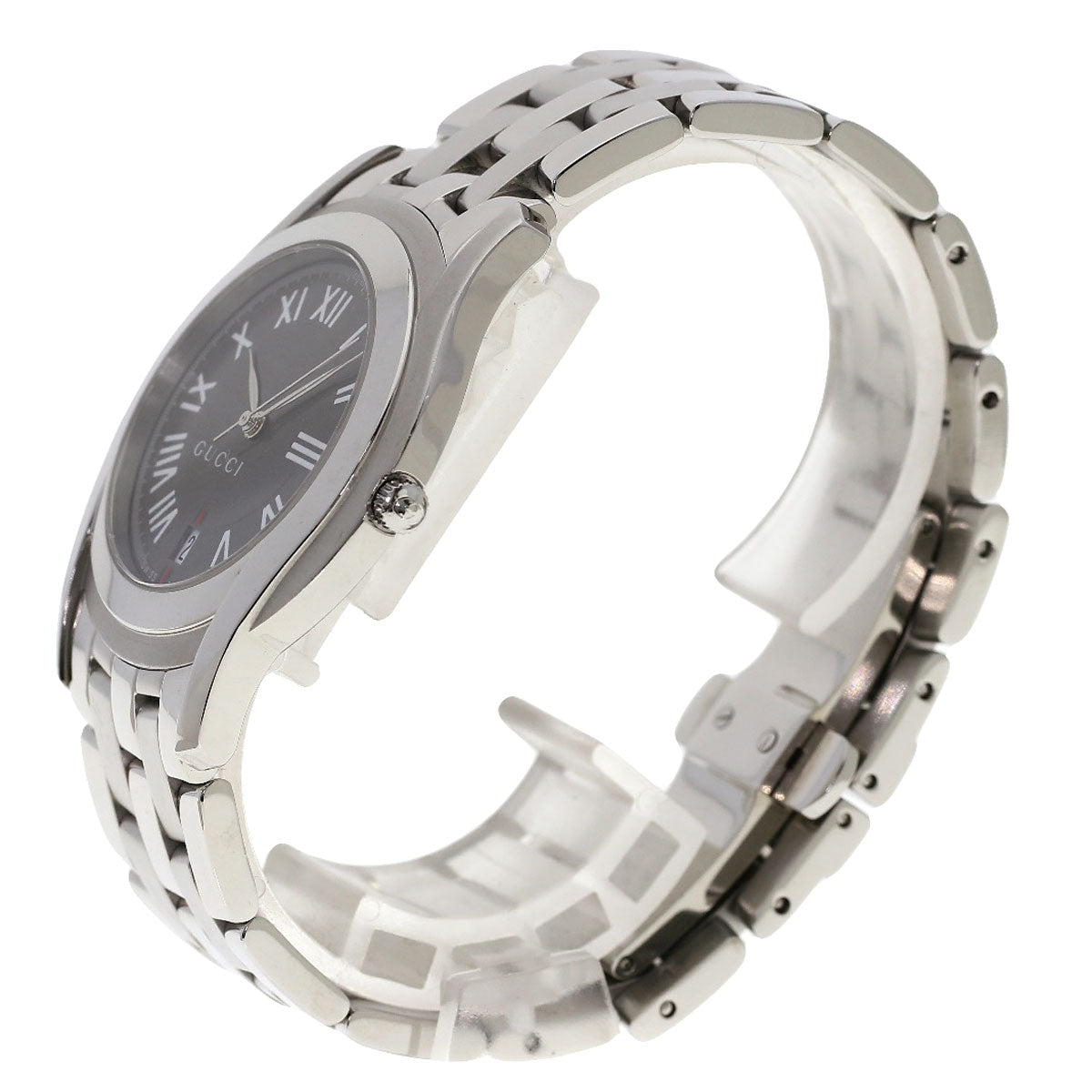 GUCCI Watches Quartz 5500M Stainless Steel Silver Round face gray dial
