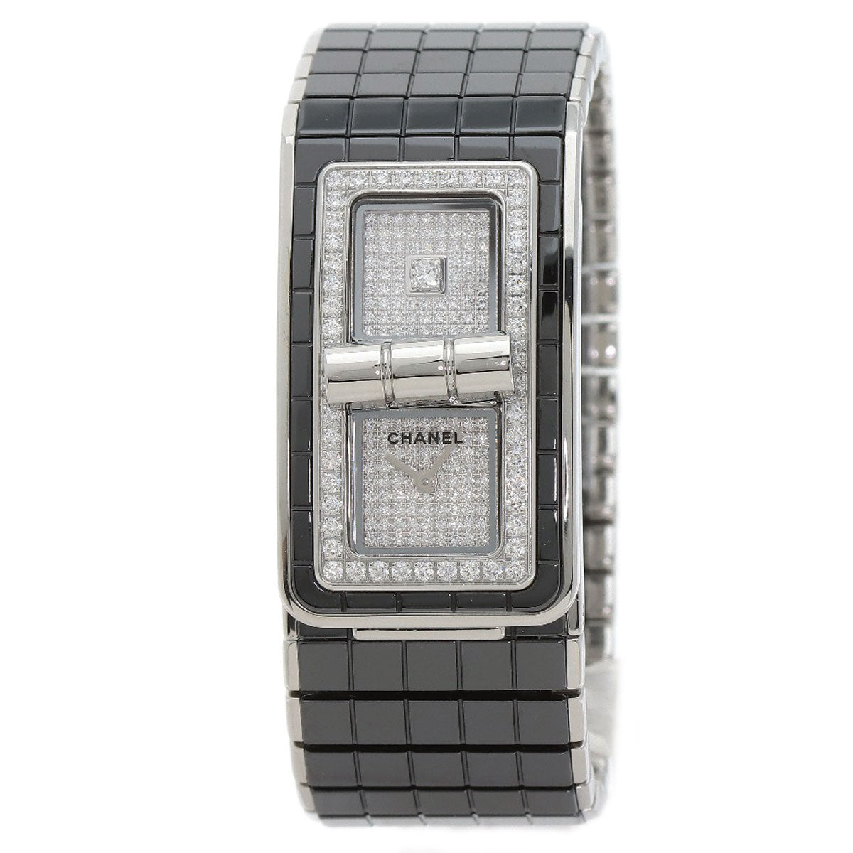 CHANEL Watches Quartz H6027 Stainless Steel Silver Code Coco Diamond diamond dial