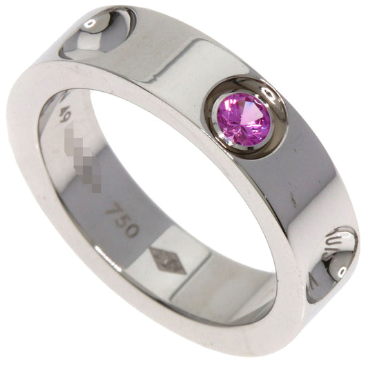 LOUIS VUITTON Ring K18WG Silver Petite Berg 1P Sapphire #49