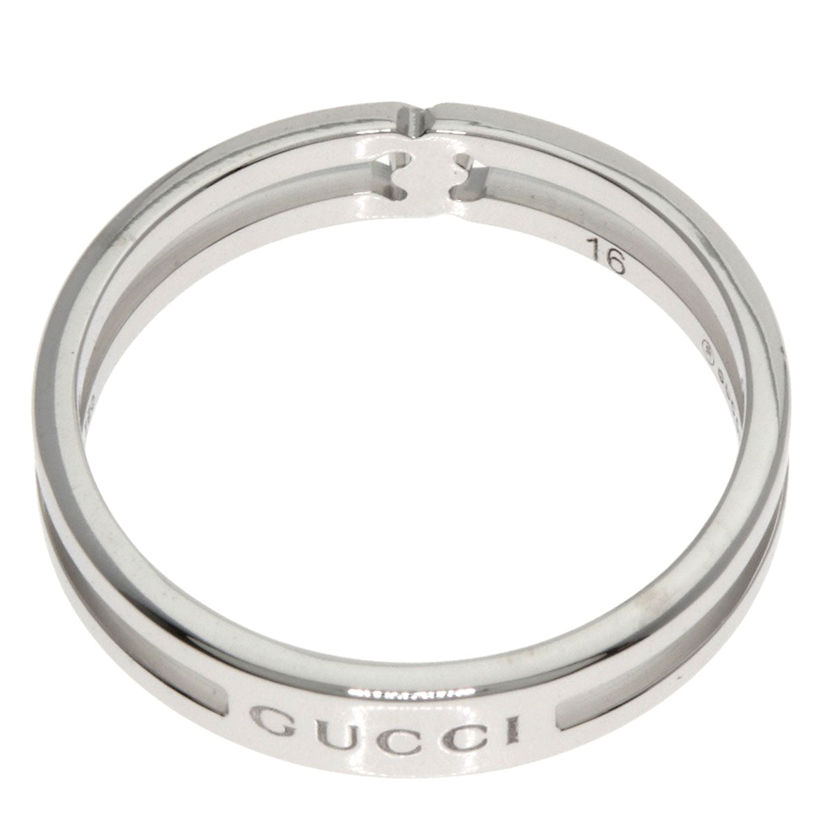 GUCCI Ring K18WG Silver Infinity #16