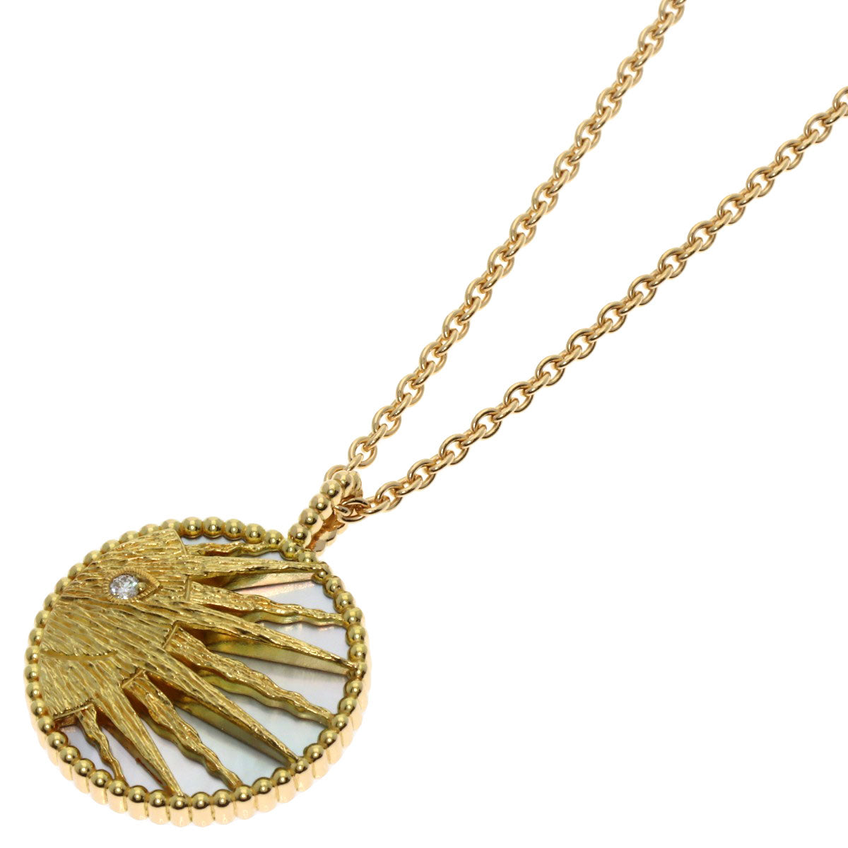 Dior Necklace 18K Yellow Gold gold Rose Celeste Moon and Sun Diamond
