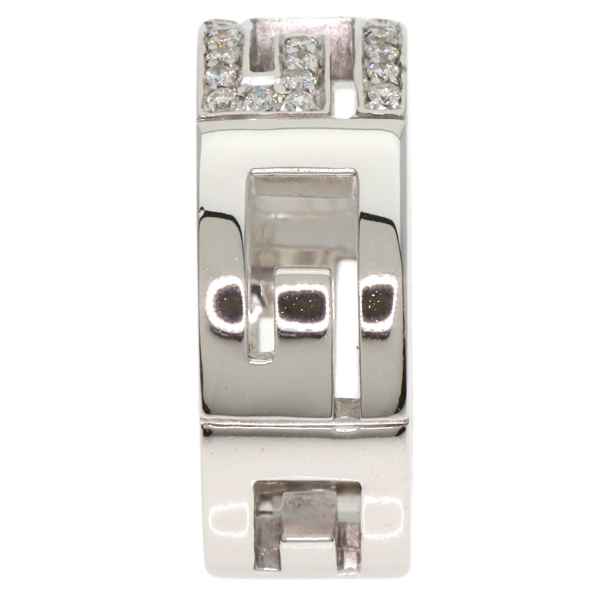 GUCCI Ring K18WG Silver Multiple Diamonds