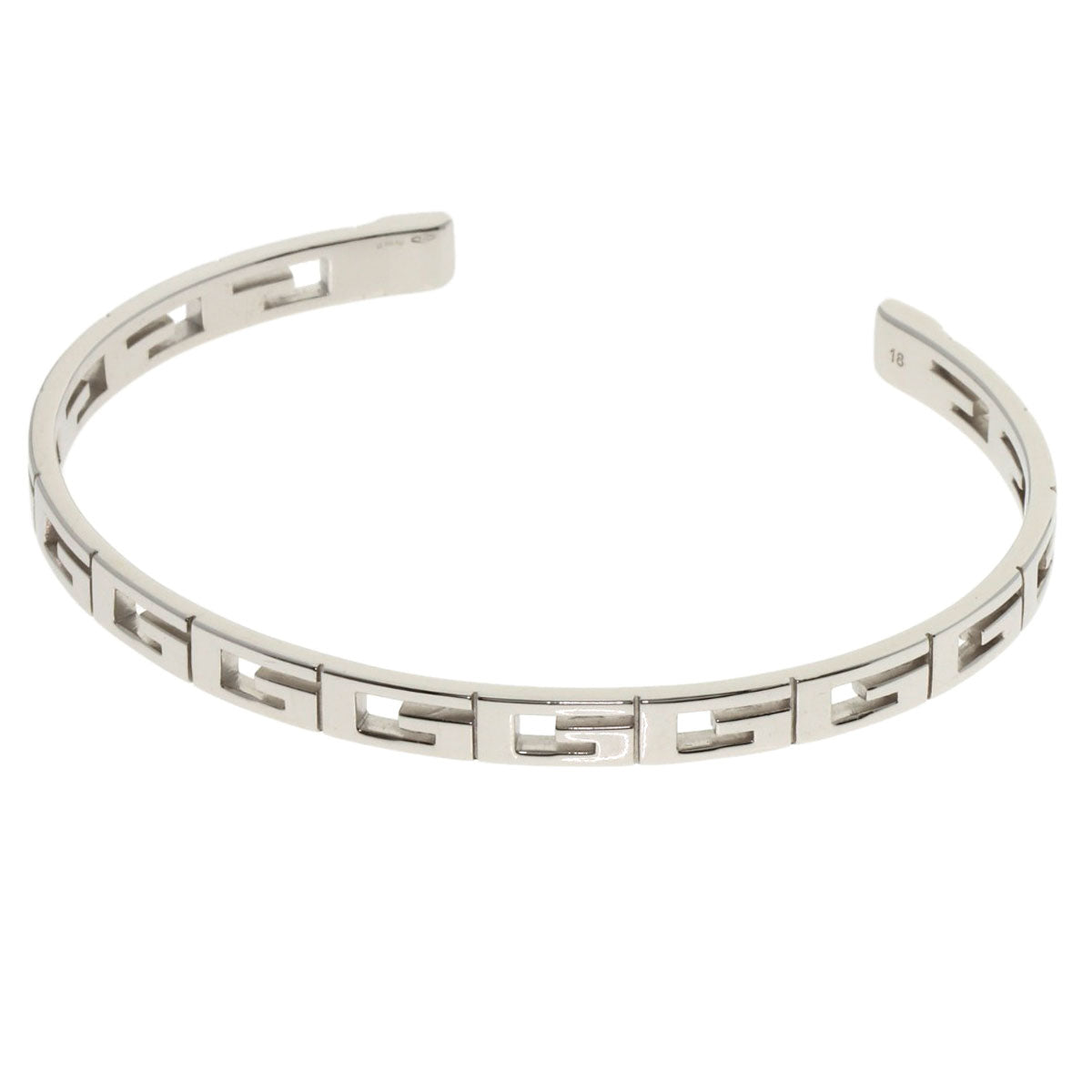 GUCCI bracelet K18WG Silver G Logo Bangle #18