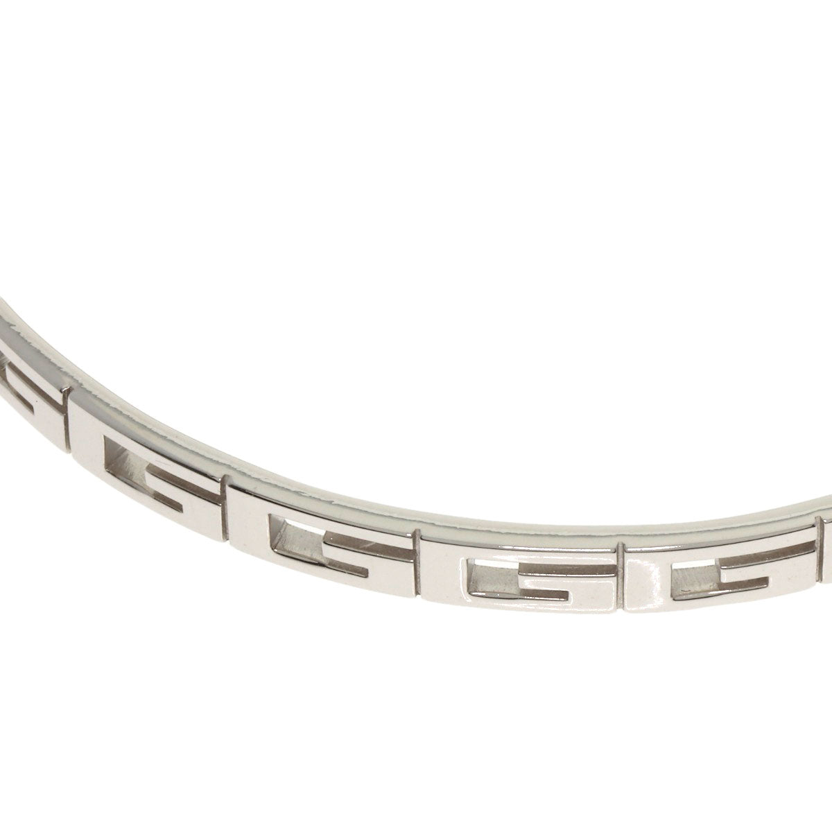 GUCCI bracelet K18WG Silver G Logo Bangle #18
