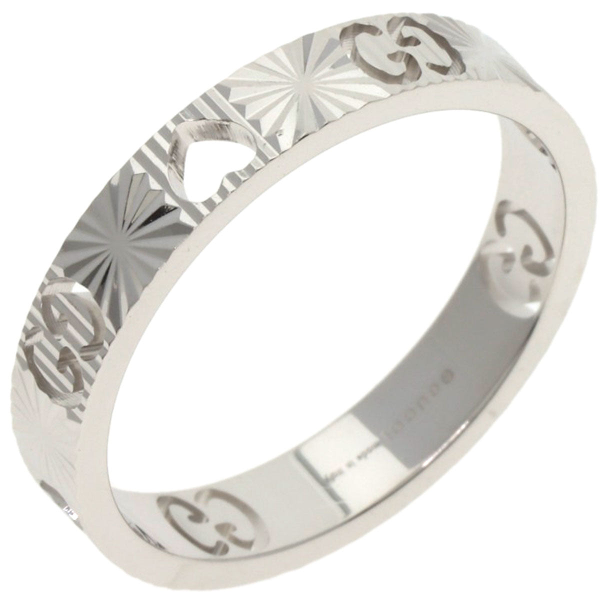 GUCCI Ring K18WG Silver Icon Heart #21