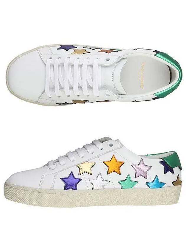 Luxury Saint Laurent Trending 2025 Women's California Multimetal Star Low Top Sneakers White