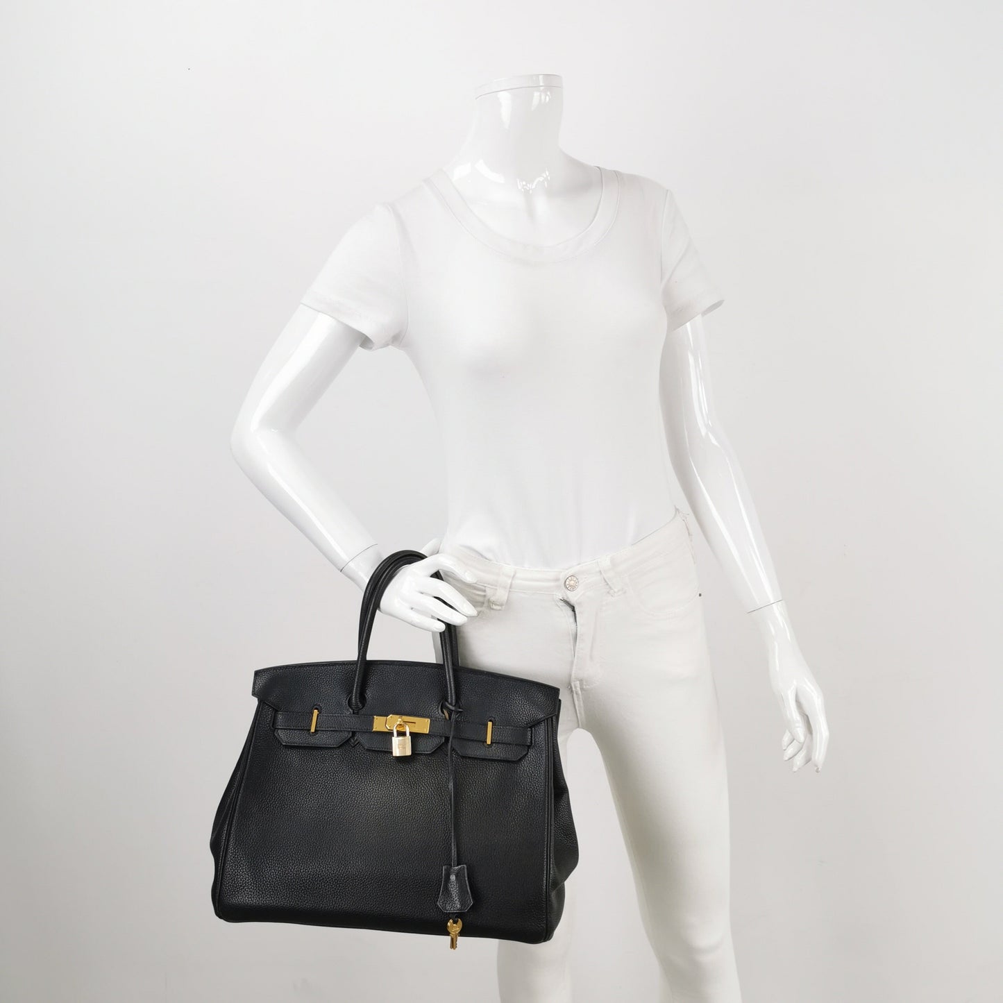 Hermes Birkin 35 Black Togo Calfskin Leather Gold Hardware 2004