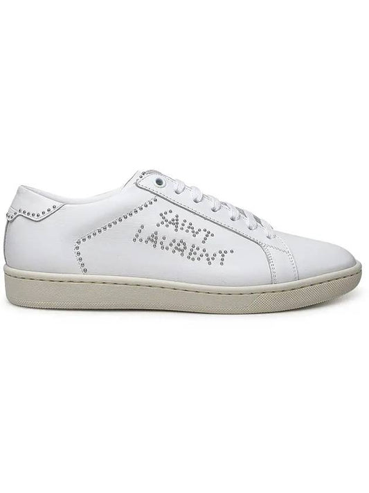 Luxury Saint Laurent Trending 2025 Women's SL 08 Smooth Leather Low Top Sneakers Blanc Optic
