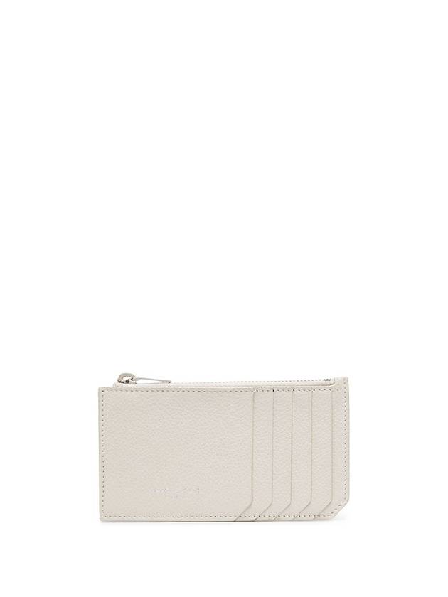 Luxury Saint Laurent Trending 2025 Fragment Zipper Card Wallet Blanc Vintage