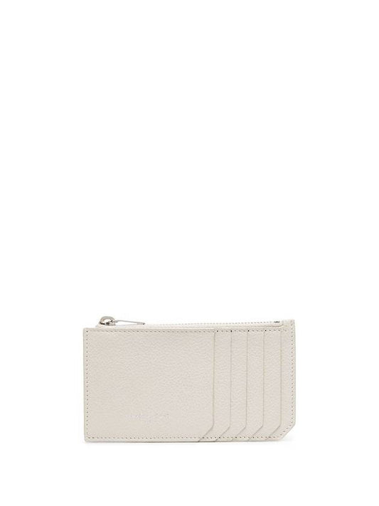 Luxury Saint Laurent Trending 2025 Fragment Zipper Card Wallet Blanc Vintage