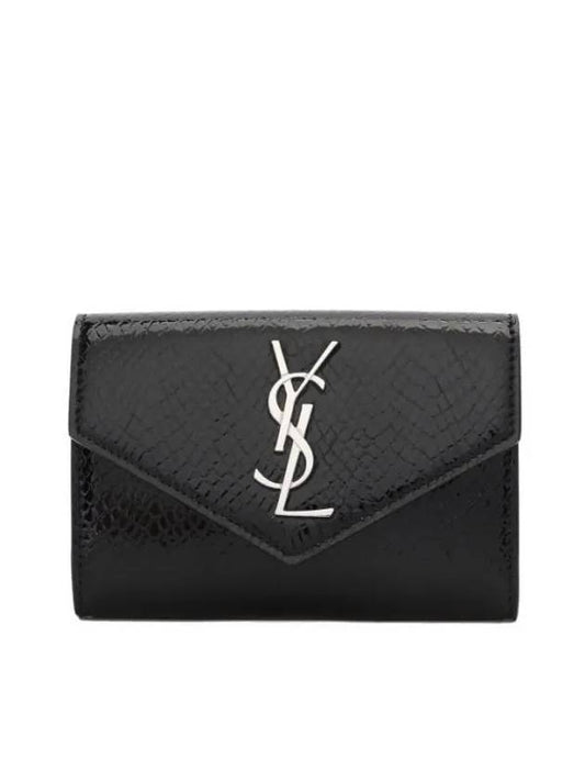 Luxury Saint Laurent Trending 2025 Cassandre Envelope Half Wallet Black