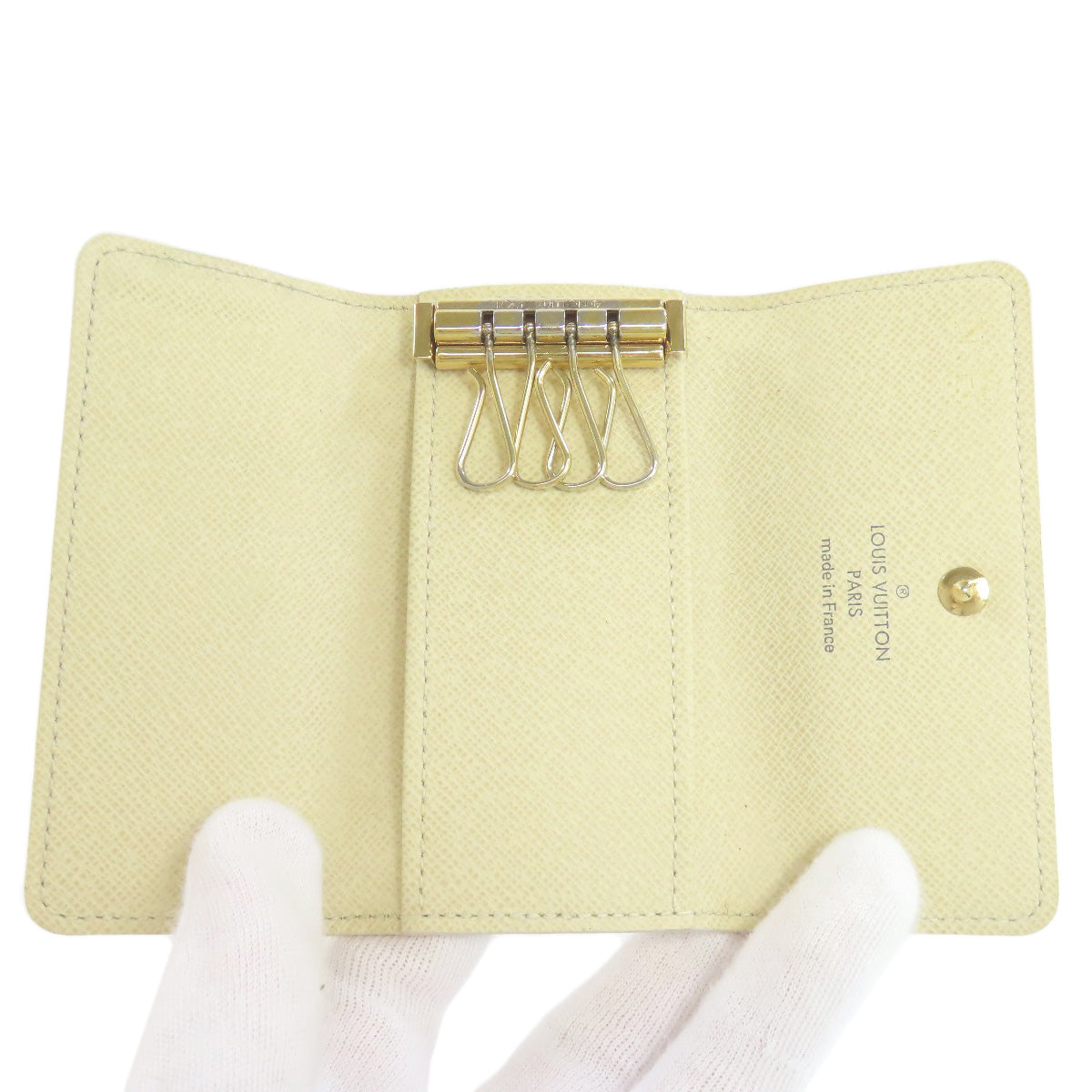 LOUIS VUITTON Key case Key holder  N60020 Damier canvas white Multicles4 Women