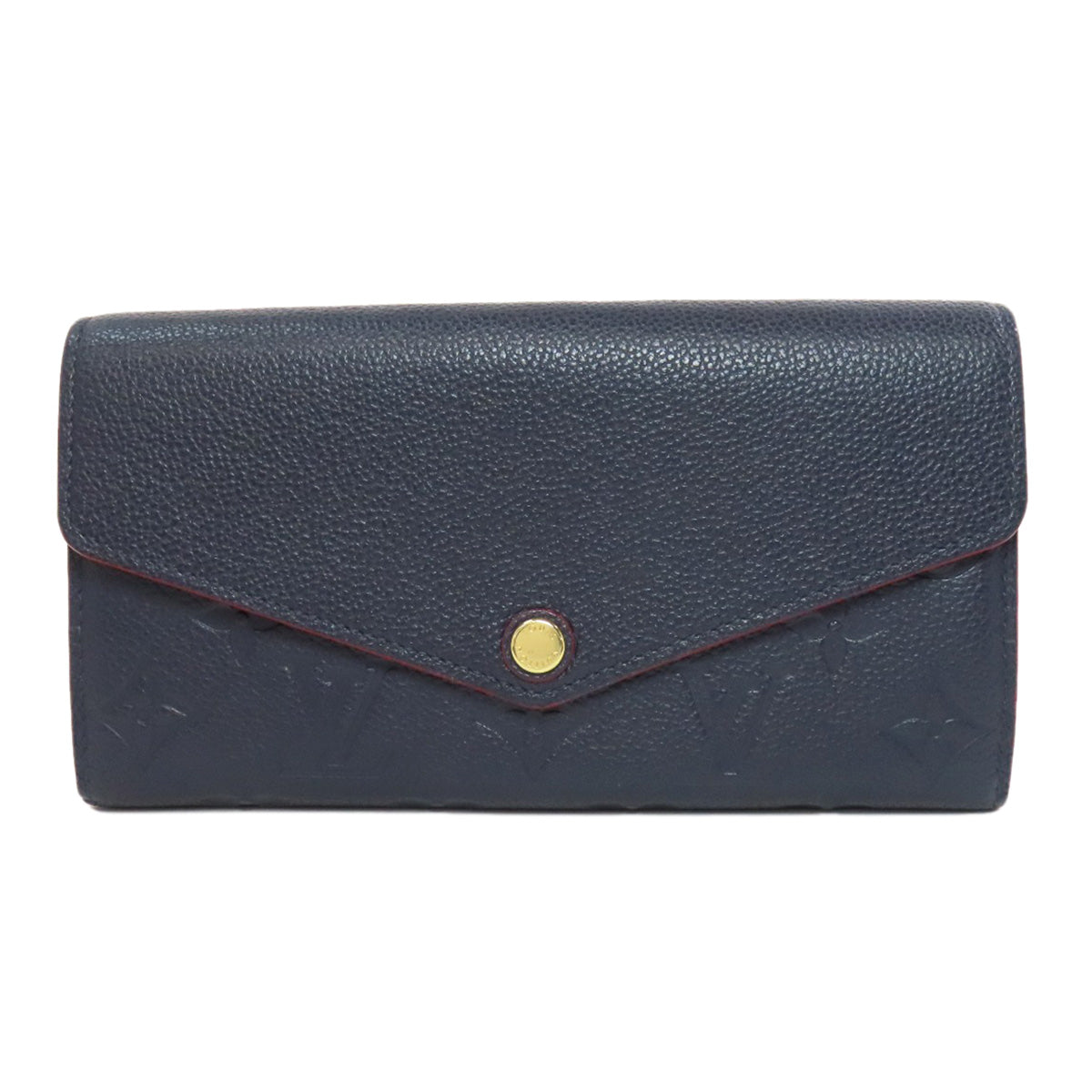 LOUIS VUITTON Long Wallet Purse M62125 Ann Platt Navy Portefeuille Sara