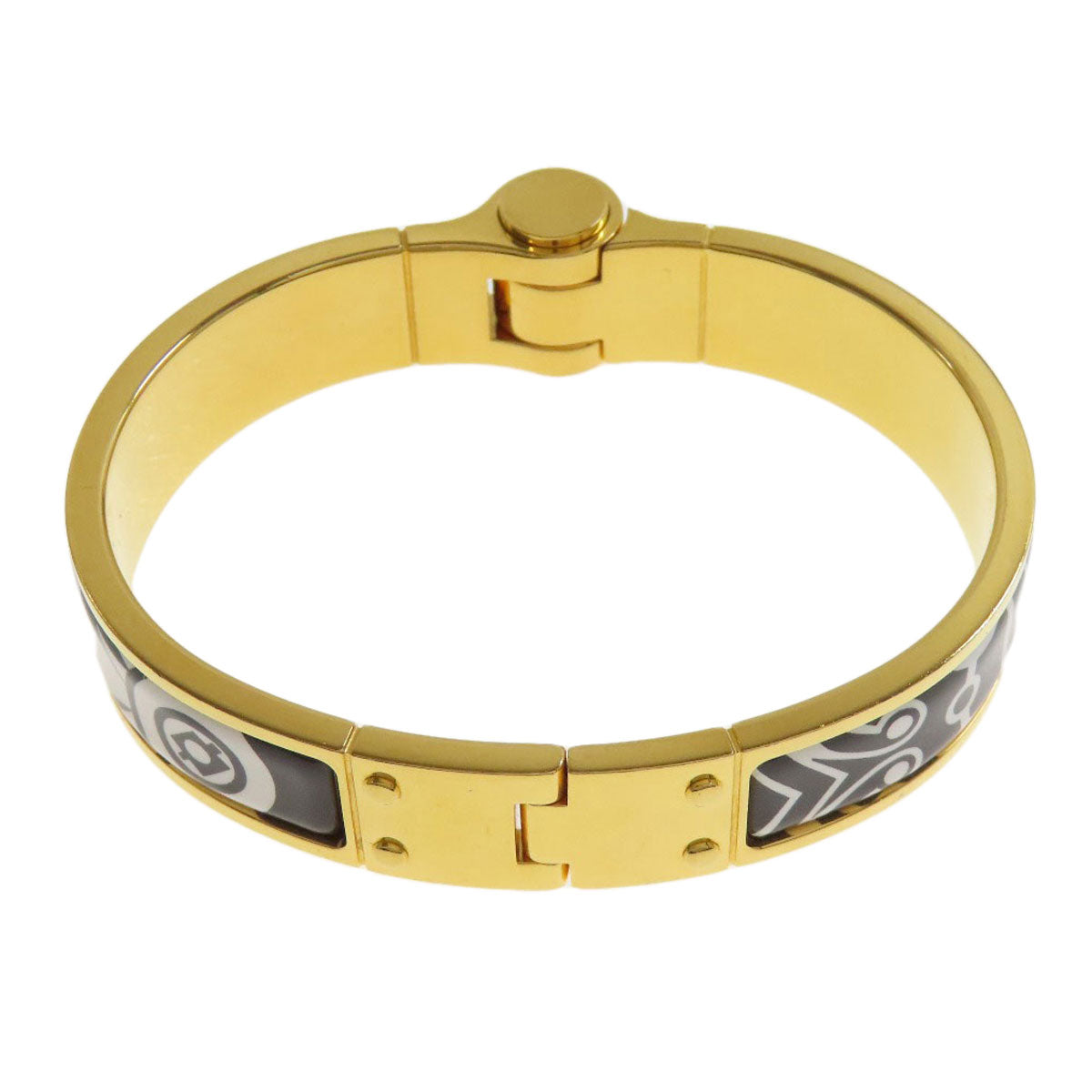 HERMES bracelet Gold Plated gold Charniere Women