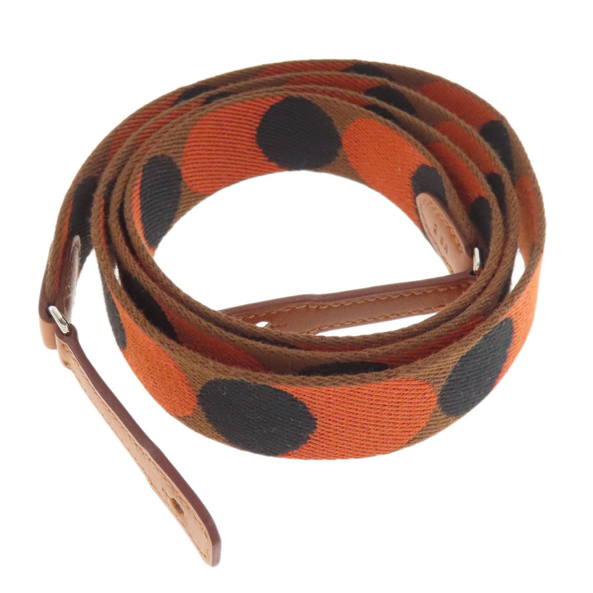 HERMES Shoulder strap canvas Brown sangre flipper ball Women