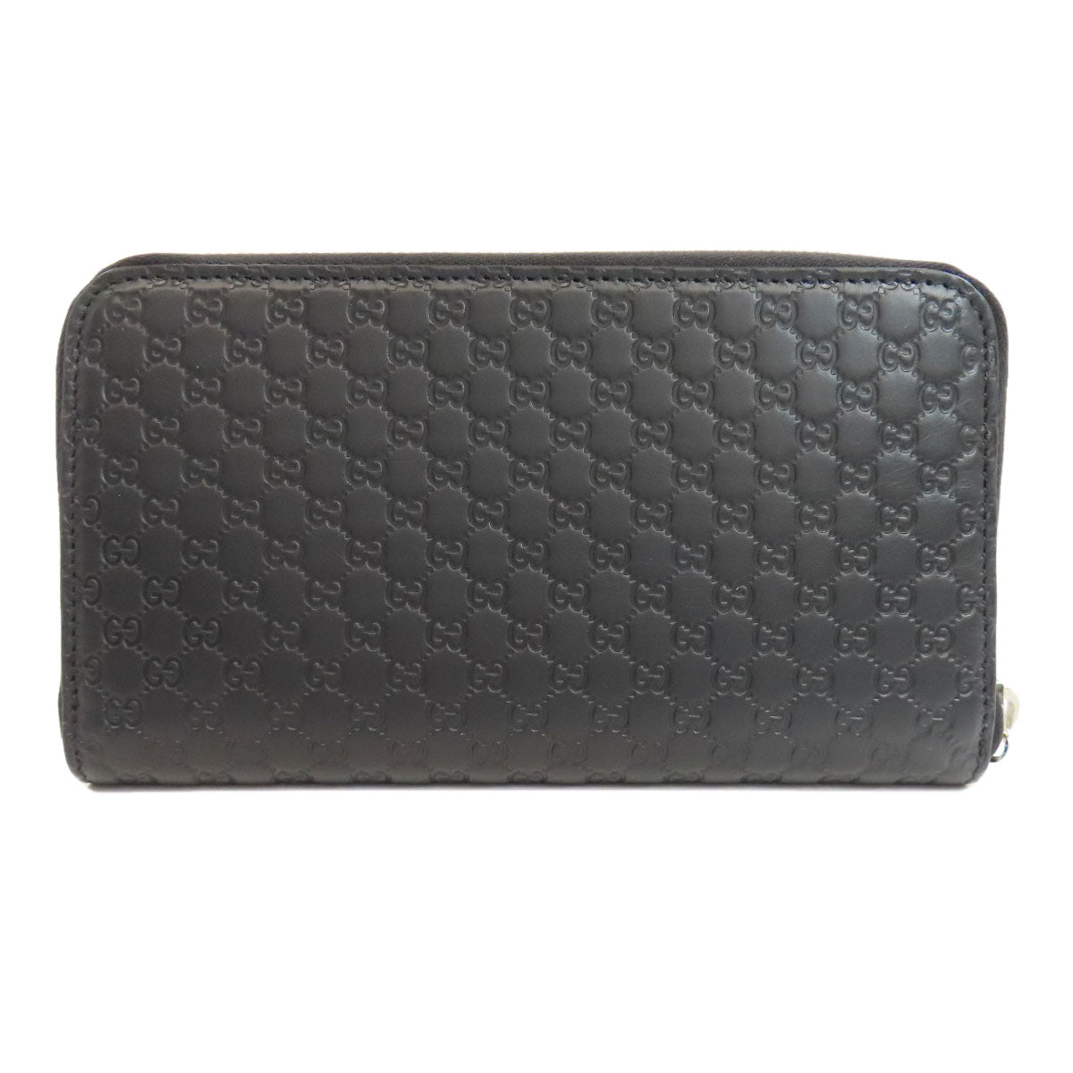 GUCCI Long Wallet Purse 544473 leather black Outlet GG Signature Micro Shima