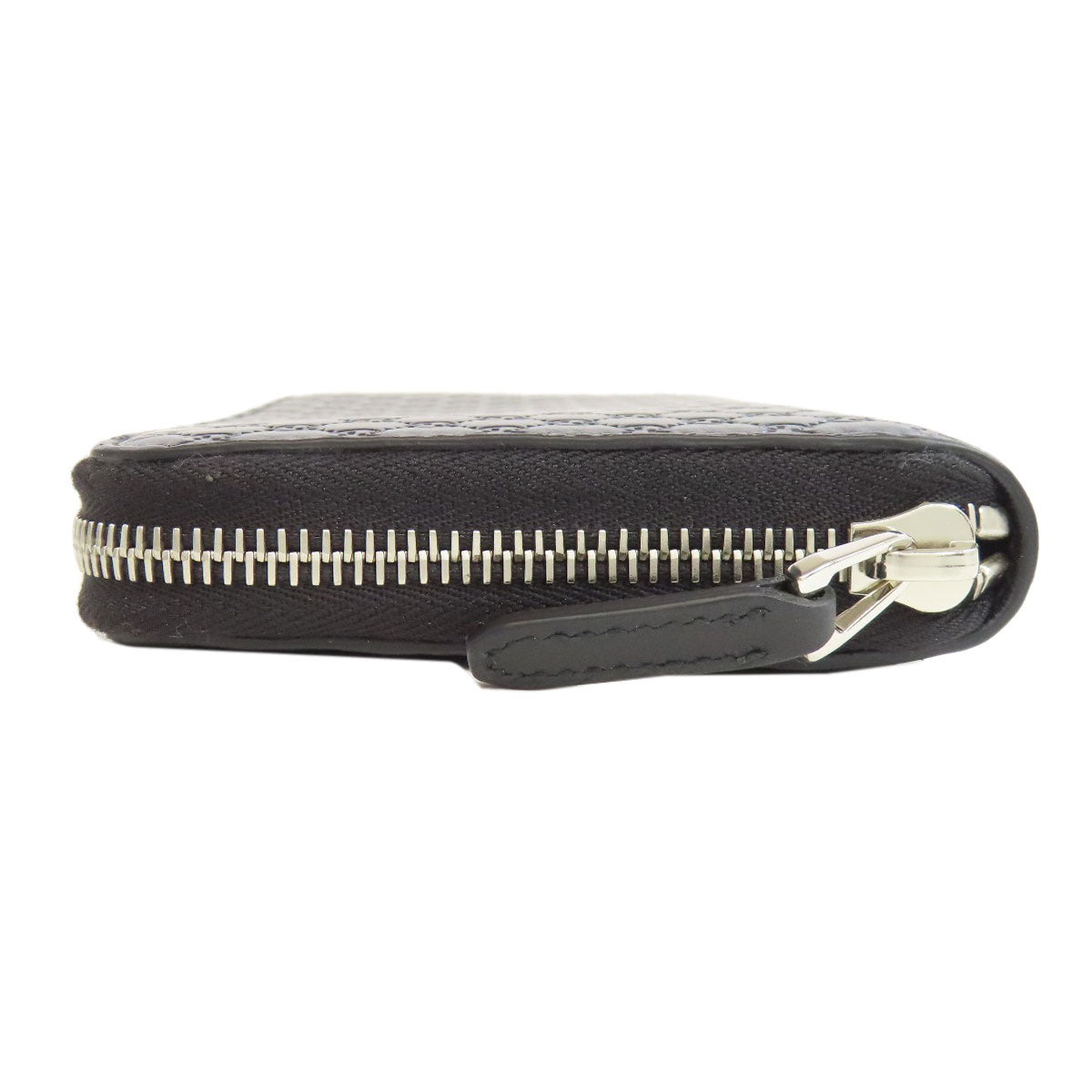 GUCCI Long Wallet Purse 544473 leather black Outlet GG Signature Micro Shima