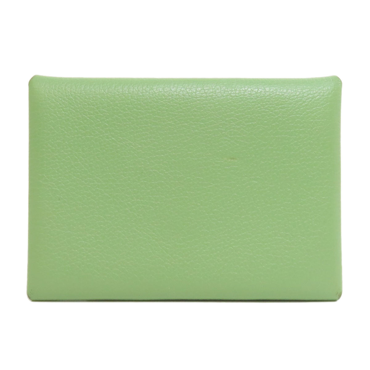 HERMES Coin case Evercolor green Calvi duo Women