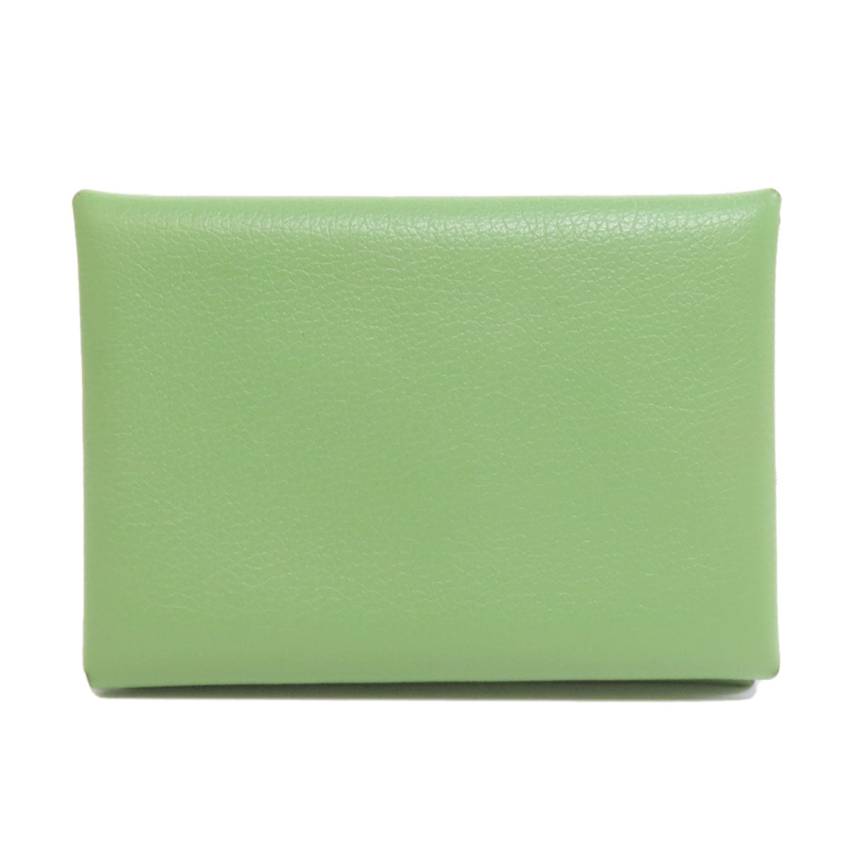 HERMES Coin case Evercolor green Calvi duo Women