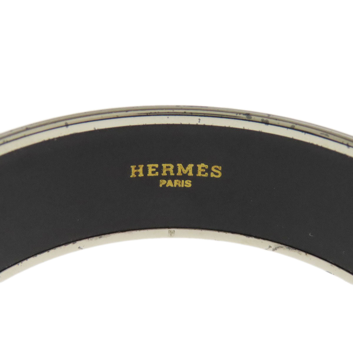 HERMES bracelet Palladium Plated Enamel multicolor Emaille GM Women