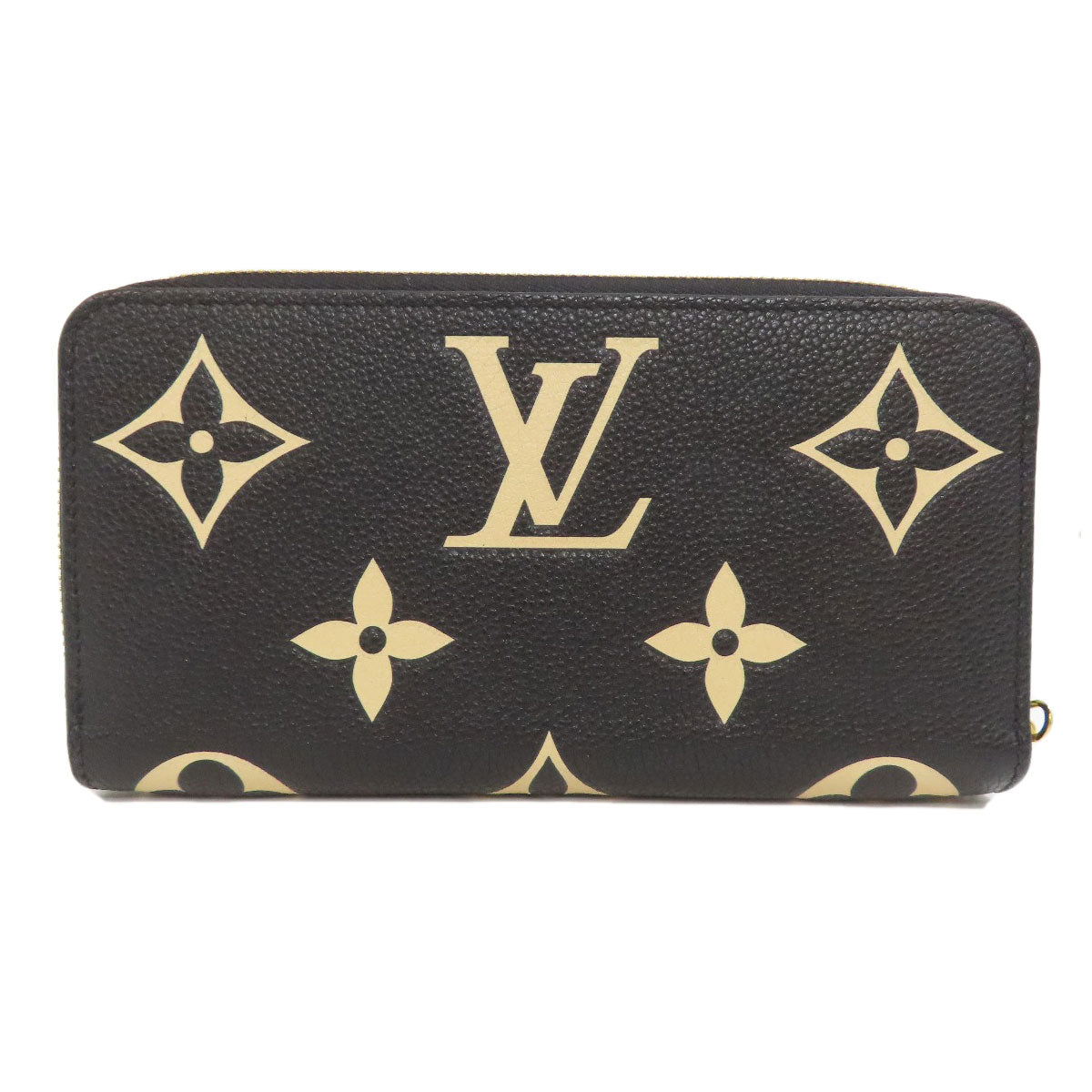 LOUIS VUITTON Long Wallet Purse M80481 Ann Platt black Zippy wallet bicolor