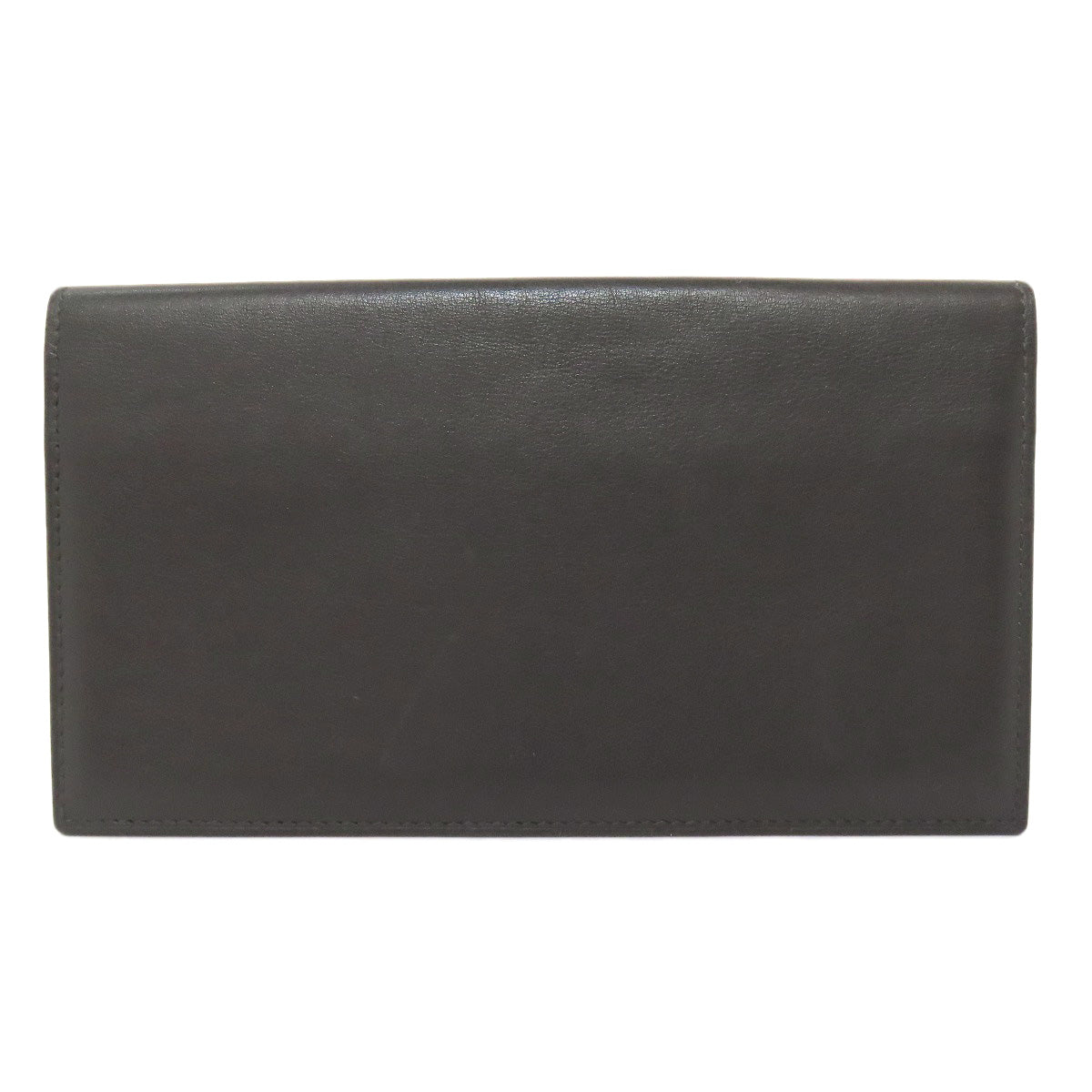 HERMES Long Wallet Purse Calfskin gray Citizen Twill Long Silk Inn Women