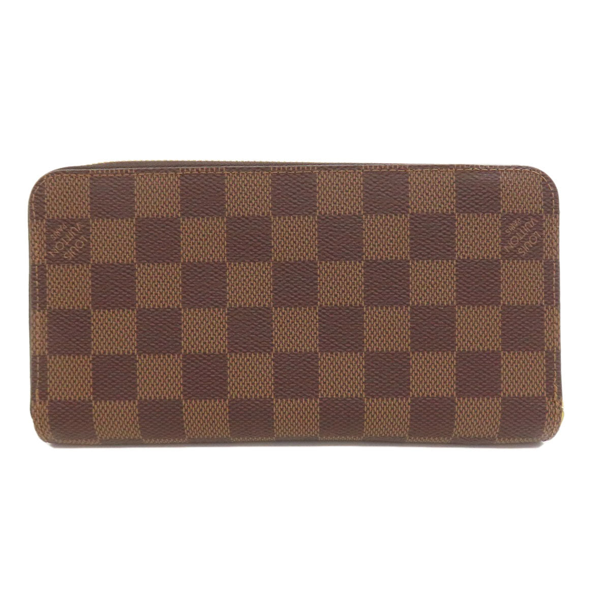 LOUIS VUITTON Long Wallet Purse N41661 Damier canvas Brown Zippy wallet