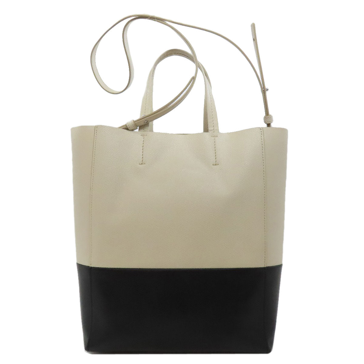 CELINE Handbag leather white Vertical Cabas 2WAY
