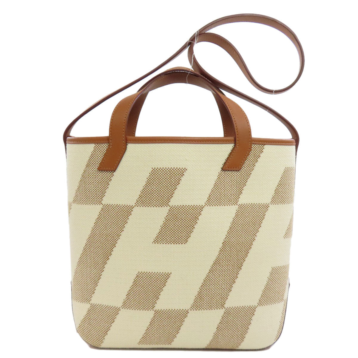 HERMES Handbag canvas Brown Ambie PM 2WAY Women