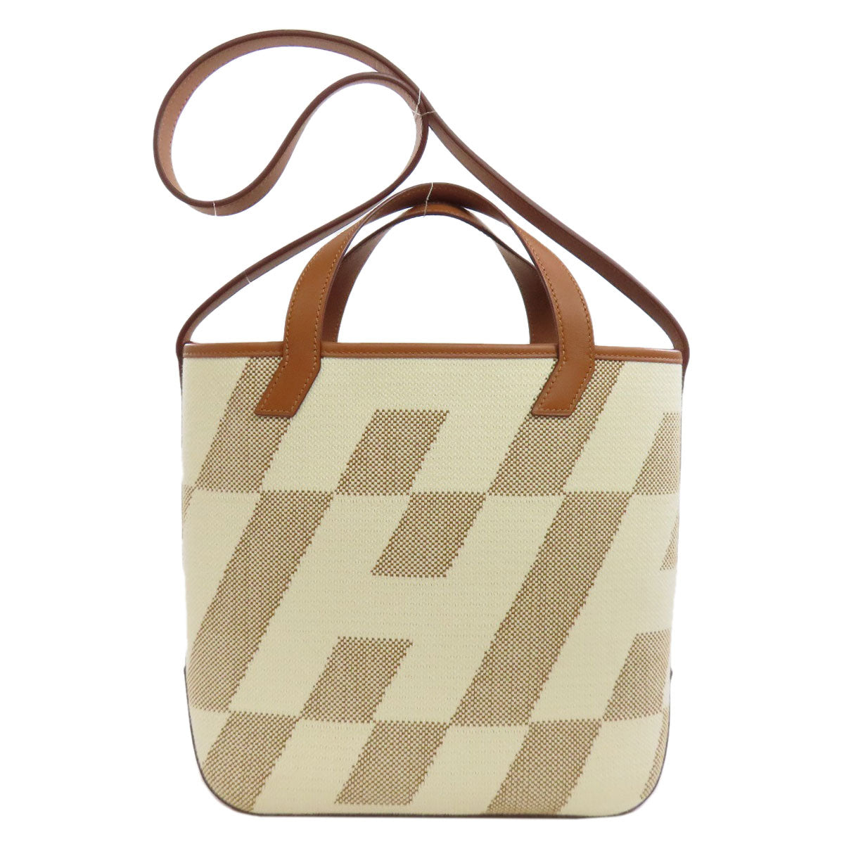 HERMES Handbag canvas Brown Ambie PM 2WAY Women